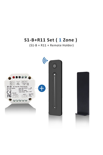 Choice S1-B and R11 Set MJJC S1-B LED Dimmer 220V 2.4G R11 RF Wireless Remote Triac Dimmer AC 230V Push Dim