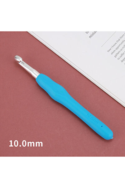 Choice 10mm random color 2/2.5/3/3.5/4/4.5/5/5.5/6/6.5/7/8/9/10mm DIY Crochet Hooks Plastic Handle Knitting