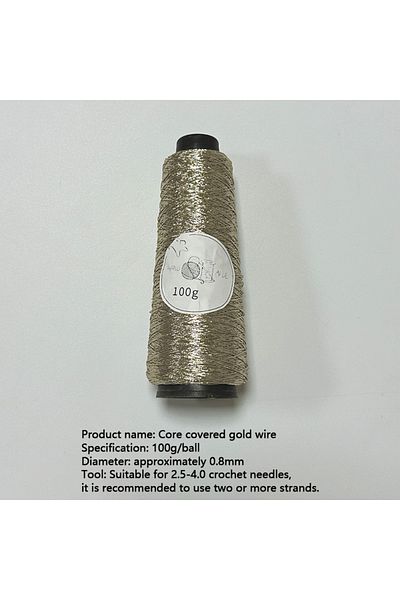 Choice F 0.8mm 100g/Roll Gold Silver Yarn Cross Stitch Thread Hand Woven Crochet Beach Bag Embroidery Line.