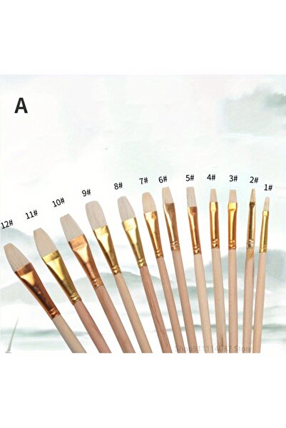 Choice A 12pcs Pottery Art Wool Brush for Ceramic Glaze/painting Coloring Wat...