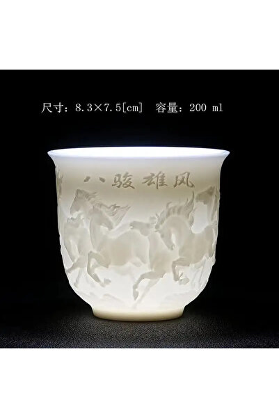 Choice كوب شاي صيني من البورسلين الأبيض 200 مل، كوب شخصي من اليشم ودهن الماعز...