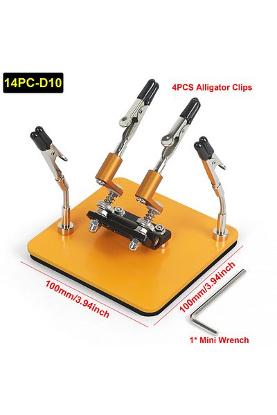 Choice 14pc-d10 Toolour Magnetic Base Soldering Third Hand Helping Hands Metal Flexible Arms Welding Tool F