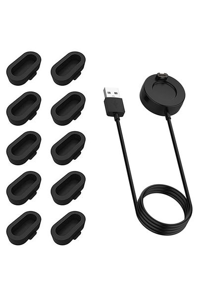 WITBON Plugs and Cables USB Charger Dock and Plug Cover Case for Garmin Vivoactive 3 4 4S/ Fenix 7 7x 7s 5