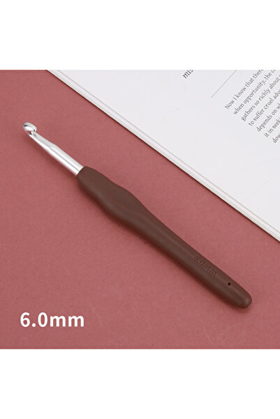 Choice5 مجموعة خطافات الكروشيه 6.0 مم بألوان عشوائية ومقبض مطاطي وإبر خطافات ...