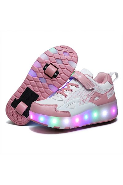 ETG Adult Two-wheel Charging Roller Skating Shoes Can Be USB Charged