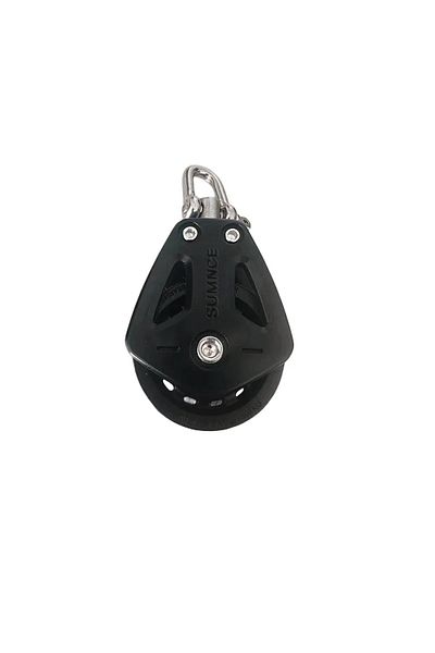 Choice black High Load Sheave Block Universal Head Single Pulley Swivel Shackle Sailboat Plain Bearing Bloc