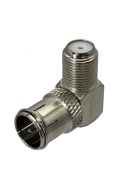 Choice 1pcs Quick Slide-on Push-on F TV Male Plug To F TV Female Jack in Series Right Angle RF Adapter C...