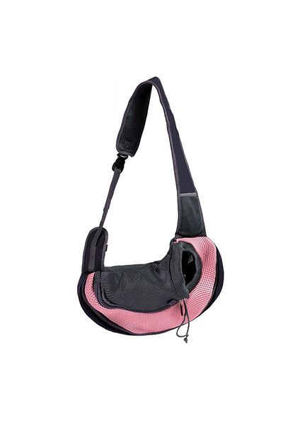 Choice S pink Popular pet backpack pet crossbody bag portable thickened material comfortable and breathable