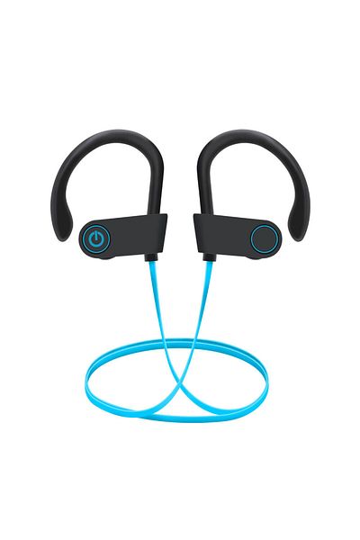 GOLDFOX Blue New Wireless Earphone Bluetooth 5.0 Waterproof Sports Headset Earplugs Sound Magnetic Neckband
