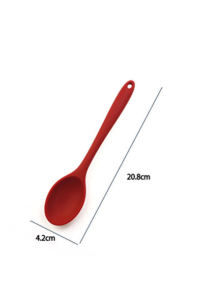 Choice 1PC Red 1Pc Soft Silicone Spoon Stirring Long Handle Tableware Cooking Utensils Ladle Kitchen Access