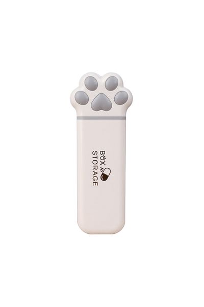 Choice Grey 1PC Mini Cat Paw Storage Box Portable Small Size One Day Box Multi-Functional Three Grid Storag