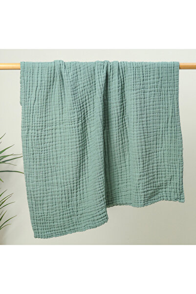 Choice بطانية أطفال من شاش قطني مكونة من 6 طبقات، مقاس 105×105 سم، خضراء داكن...