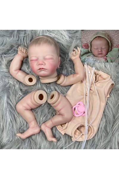 MRB With Cloth Body Painted Kit MRB 17 inch Painted Vinyl Premature Reborn Baby Doll Parts Charlotte Kit