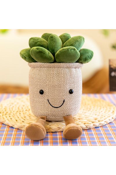 Choice S3 Fleshy Plant Plush Potted Succulent Plush Toy Bolster Room Bookshelf Ornaments Home Decoration Gi