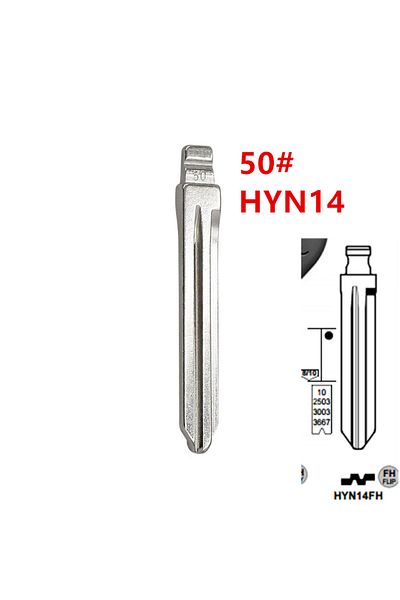 Choice 10pcs HYN14 HY16 Flip Blank key Blade 50# HYN14FH for Hyundai ACCENT ELANTRA Kia Key Blade for KD...