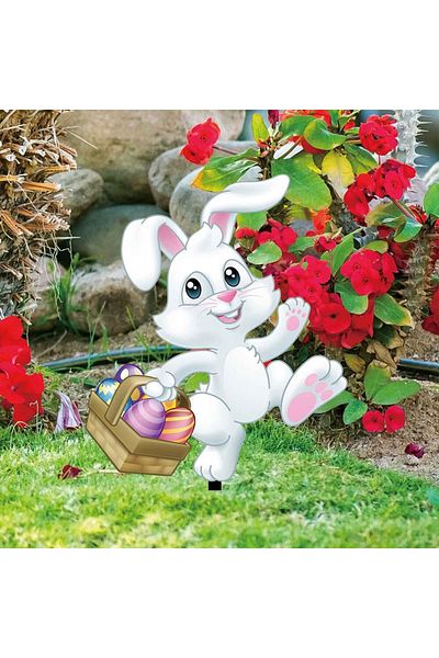 Choice as show Easter Outdoor Yard Signs Easter Gnomes Bunny Eggs Basket Sign With Stakes For Spring Eas