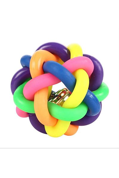 Choice 2pc 5.5cm 2 Pcs Pvc Material Colorful Bell Toy Ball Pet Cat Dog Interactive Toy
