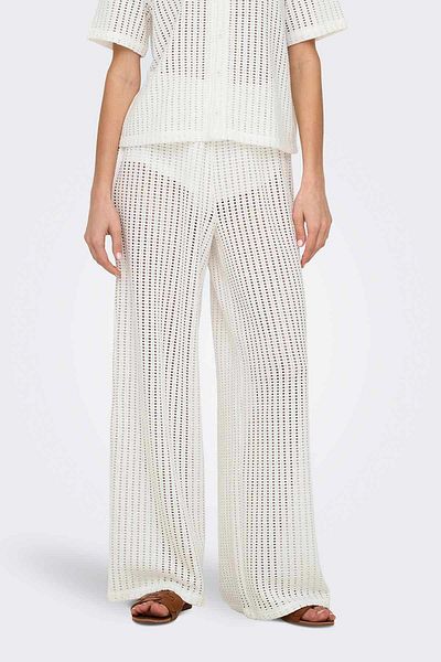 ONLY ONLFREYA STRAIGHT PANT JR KIRIK BEYAZ Kadın Pantolon