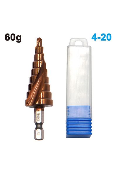Choice Hexagon handle 1pc 4-20mm M35 Cobalt Containing Hexagonal Spiral Step Drill Stainless Steel Tapping