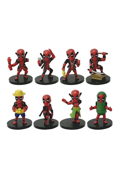 Choice no box 01 8pcs/set X-men Deadpool 7-8cm PVC Figure Collectible Model Toy