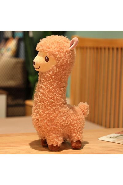 Choice 50-53cm Brown Alpaca Furry Plush Llama Alpaca Plush Toy Stuffed Soft Long Plush Lifelike Alpaca Shee