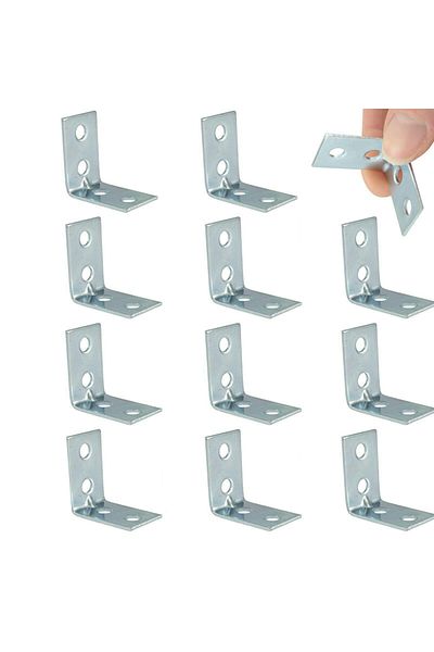 Choice 12pcs 12pcs L-shaped Corner Brackets Metal Corner Braces Drawer Shelf Wall Bracket Fixing Right Angl