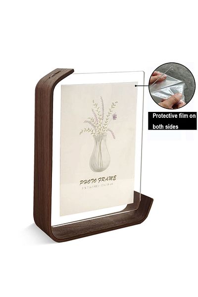 Choice 15x20cm 6x8in Walnut Color Acrylic Wooden Photo Frame A4 10x15cm 15x20cm Frame Calendar Double-sided