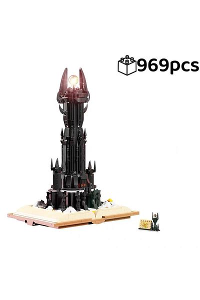 Choice With box 966PCS 966PCS Black Tower Magic Book Building Blocks Dark Magic Castle Model Assembly Brick