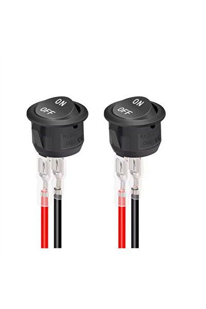Choice 2PCS 12V Round Rocker Switch AC 6A/250V 10A/125V SPST 2 Pin 2 Position...
