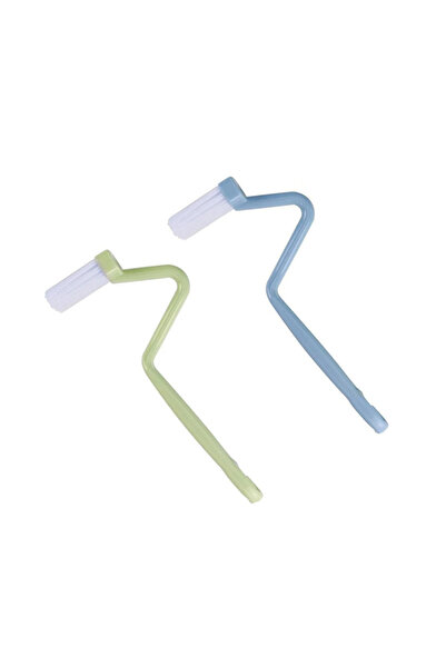 Choice فرشاة تواليت منحنية بمقبض طويل، 1/2/3 قطع، باللون الأخضر والأزرق، فرش ...