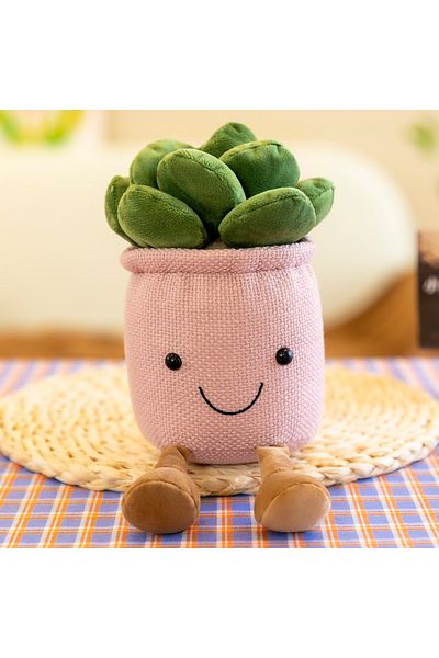 Choice S2 Fleshy Plant Plush Potted Succulent Plush Toy Bolster Room Bookshelf Ornaments Home Decoration Gi