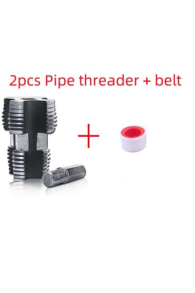Choice 2pcs 4/6Electric Drill Compatible Pvc Pipe Threader Kit Double Head Water Pipe Inner Hole Wire Opene