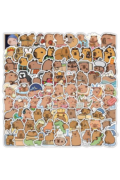 Choice 10PCS 10/30/50/120pcs Kawaii Cartoon Capybara Sticker Decals Decoration DIY Phone Notebook Laptop Cu