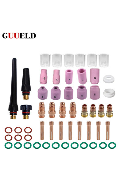 Choice مجموعة ملحقات لحام TIG مكونة من 55 قطعة: فوهة ألومينا، عدسة غاز قصيرة،...