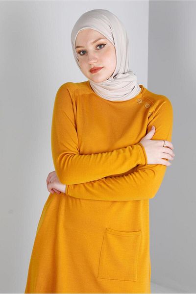 Alvina BUTTONED TRICOT TUNIC WITH POCKET 43111