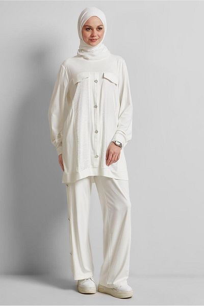 Alvina Button Detail Pants Suit 20746
