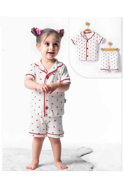 asiltr Girl's Children's Combined Cotton Die Printed Pajamas Suit