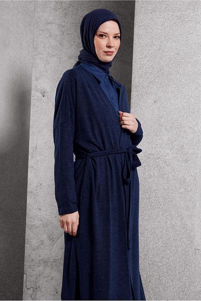 Alvina Cardigan cu curea cu tăietură dreaptă - 44337