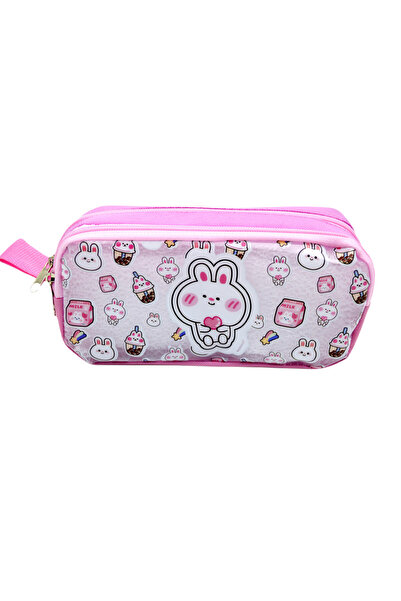 Brons Mikro Çift Gözlü Kalemlik Şeffaf PVC MK-S20