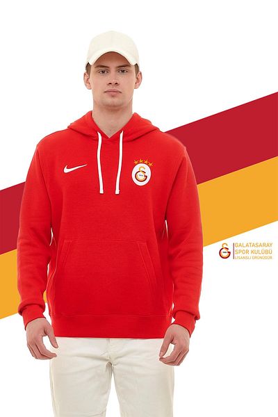 Galatasaray Оригинален лицензиран червен суитшърт с качулка