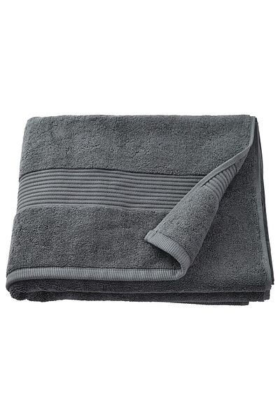 IKEA FREDRIKSJÖN Bath Towel 70x140 cm Dark Grey – 100% Cotton, Extra Thick & Absorbent