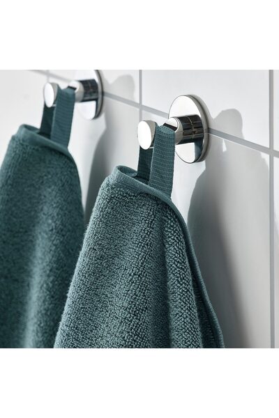 IKEA FREDRIKSJÖN Bath Sheet Grey-Turquoise 100x150 cm – 100% Cotton, 650 g/m² | IKEA