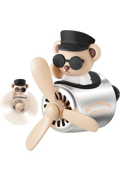COOYA Rotating Propeller Car Aromatherapy Diffuser, Car Accessories Air Fresheners (Brown)