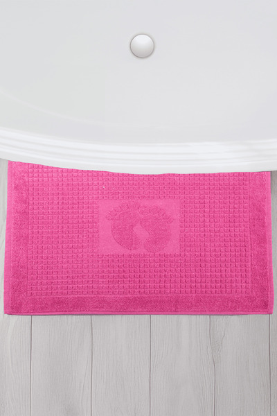 Homedius Bathroom Checkered Foot Patterned Cotton Foot Towel 50X70Cm