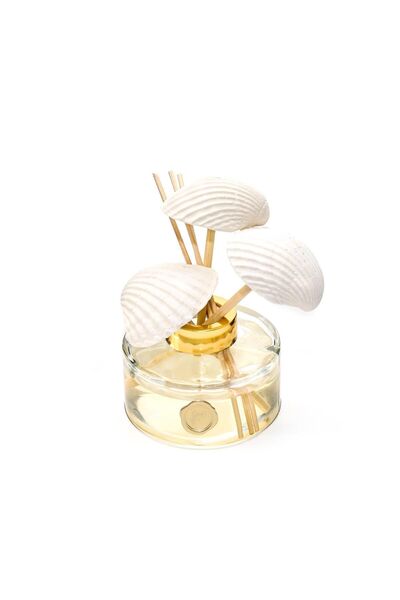 Missi Marin 150 ml İstiridye Kabuğu Seramik Taş Bambu Çubuklu Aqua Mediterian...