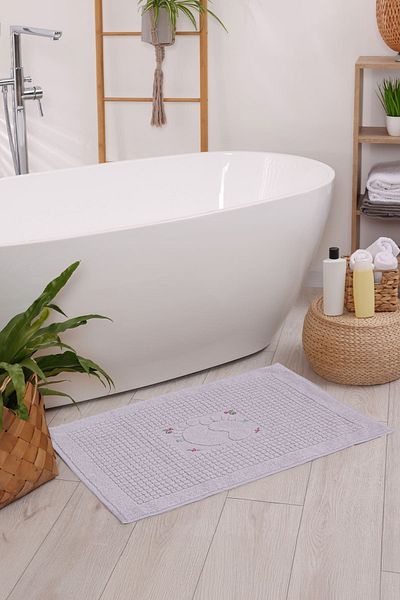 Homedius Bath Floral Cotton Foot Towel 50X70Cm