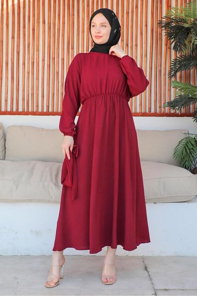 giyze Χιτζάμπ Φόρεμα Claret Red 424-1