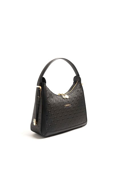 Silver Polo Γυναικεία τσάντα ώμου Silver & Polo Black SP1187
