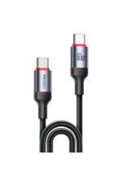 Yesido CA183 PD60W 3A USB-C / Type-C to USB-C / Type-C Charging Data Cable, Length: 2m(Black)