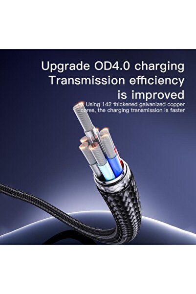 Yesido كابل شحن وبيانات CA130C 18 واط 3 أمبير من USB إلى USB-C / Type-C، الطول: 2 متر (أسود)